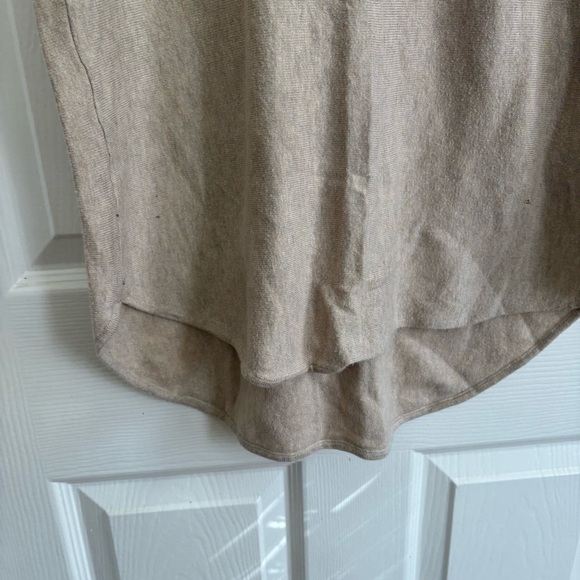 Michael Kors Tan Asymmetrical 3/4 Sleeve Sweatshirt - Picture 5 of 9